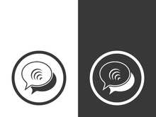 Speech bubble icon logo template vector illustration