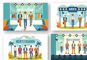 10 Men's Fashion Show Illustration