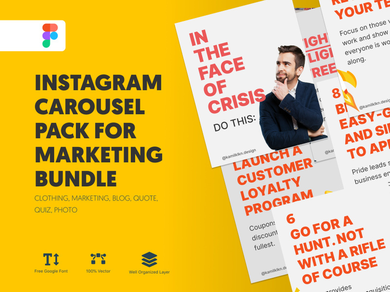 Instagram Carousel Pack for Marketing Bundle