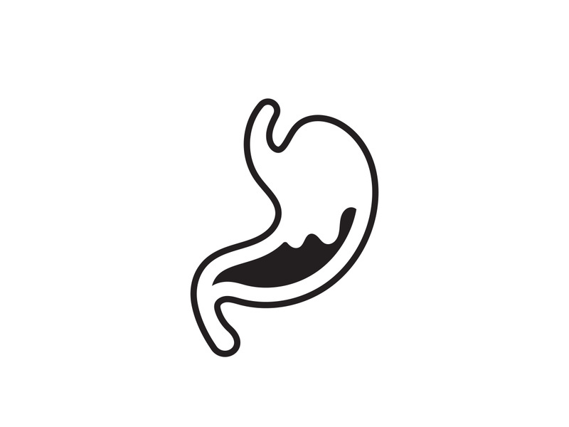 Stomach care icon logo designs illustration