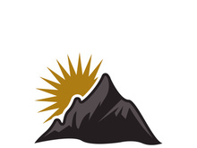 Mountain icon logo template vector illustration design