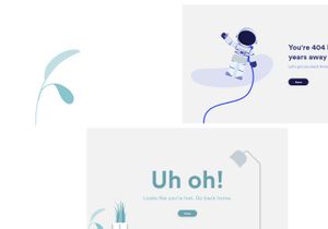404-Not Found Empty State Screens for Web