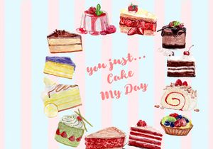 Free Watercolor Cake My Day