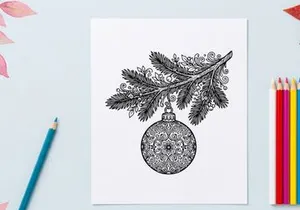 Hiasan Natal buatan tangan dengan desain ornamen salju rumit dan karangan bunga pinus untuk dekorasi meriah