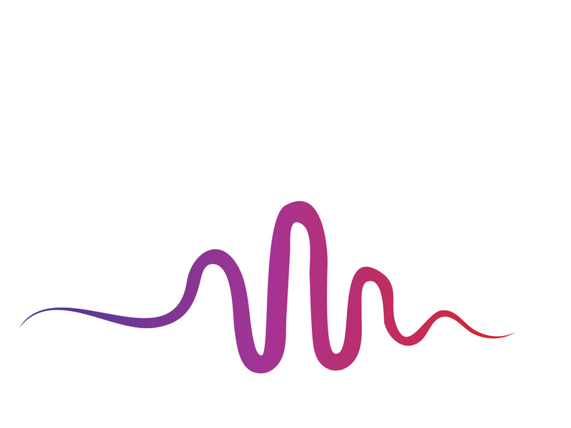 Sound waves vector illustration design template
