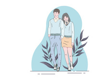 Portrait Couple, Hand drawn illustrations