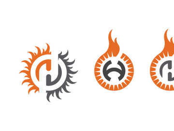 Flames Logo icon illustration vector design template preview picture