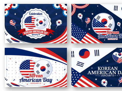 10 Korean American Day Illustration