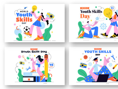 10 World Youth Skills Day Illustration