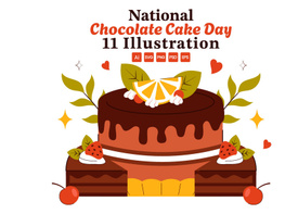 11 National Chocolate Cake Day Illustration preview picture