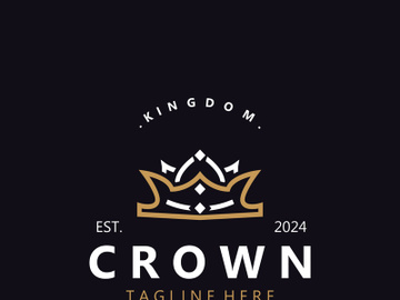 Crown logo simple design template. Vintage Crown Logo Royal King Queen concept symbol icon preview picture