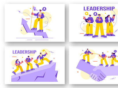 18 Business Leadership Illustration