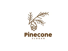 Pine Cone Logo, Elegant Luxury Pine Simple Design