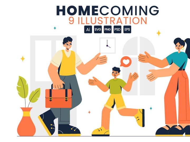 9 Welcoming Back Home Illustration