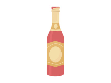 Bottle of champagne semi flat color vector object preview picture