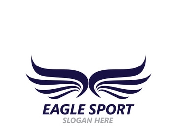 Eagle wing logo design vector image template preview picture