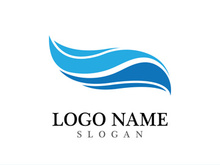 Wave beach vector illustration design logo