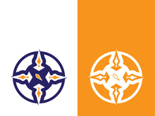 Compass logo template vector icon illustration design