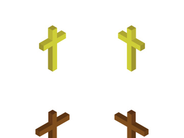 isometric religious cross preview picture