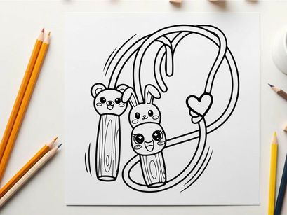 Cute rabbit with carrot and heart vector illustration