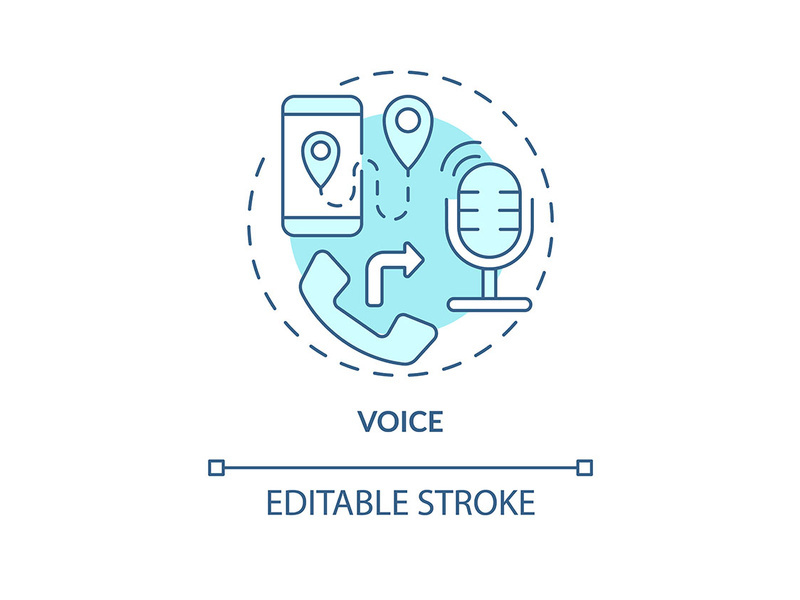 Voice turquoise concept icon