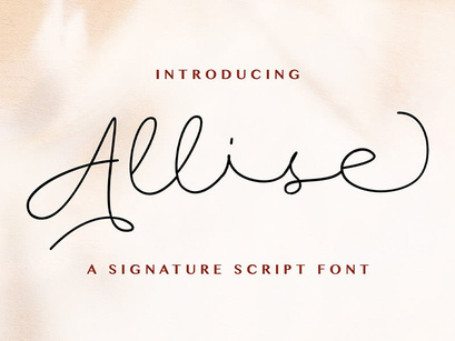 Allise - Signature Script Font