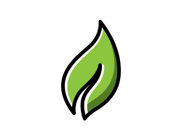 Green leaf ecologi  vector icon logo