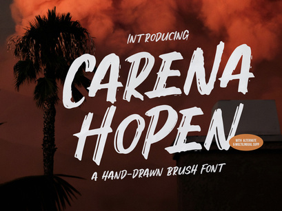 Carena Hopen | Hand Drawn Brush Font