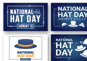 12 National Hat Day Illustration