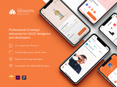 Blossom - Beauty UI Kit for Adobe XD