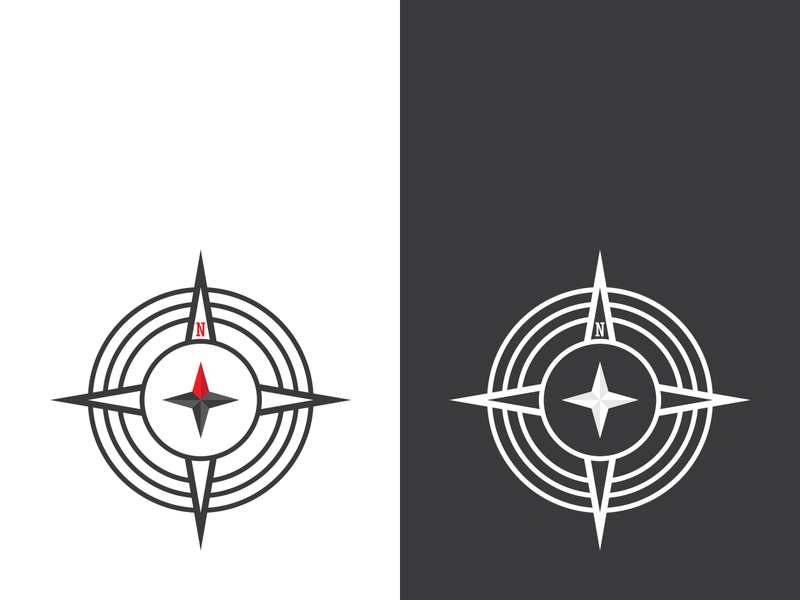 Compass logo template vector icon illustration design