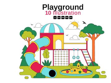 10 Playground Vector Illustration preview picture