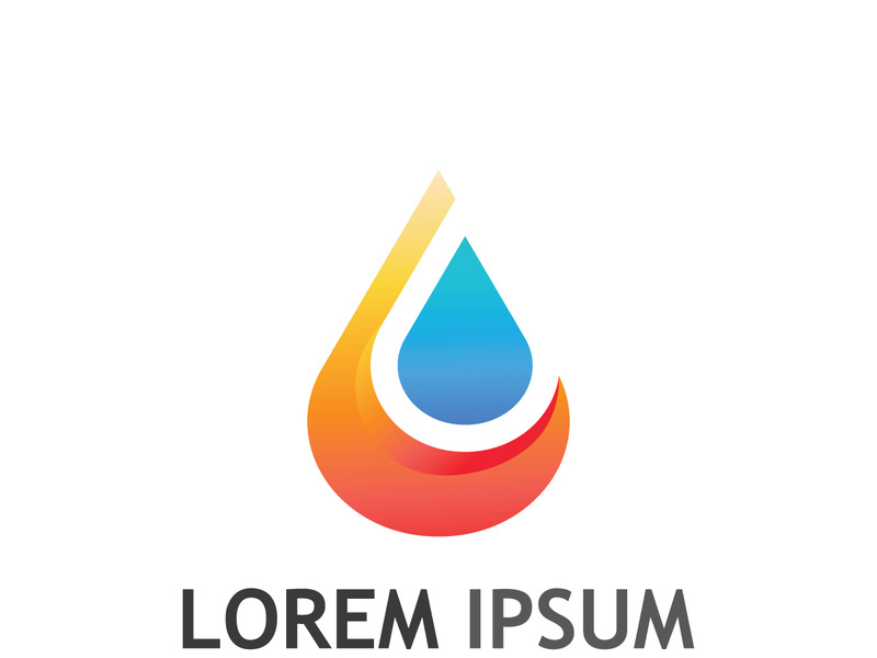 Modern colorful water drop logo design.