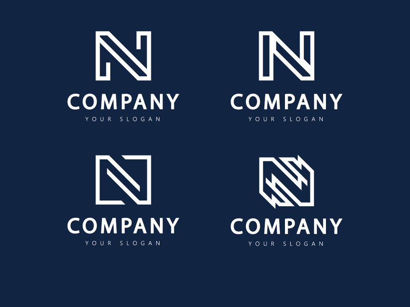 Monogram letter N logo Vector