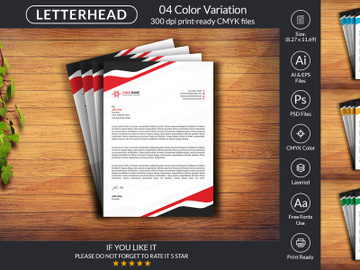 Minimal Letterhead Design Template preview picture
