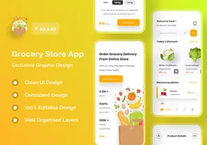 Grocery store App UI Kits