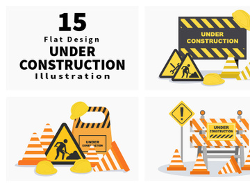 15 Under Construction Flat Design preview picture