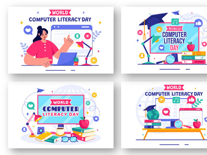 12 World Computer Literacy Day Illustration