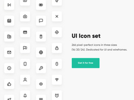 266 Free icons for UI and wireframing preview picture