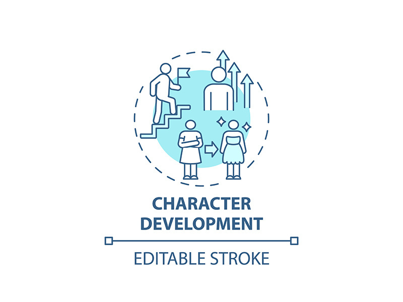 Character development concept icon