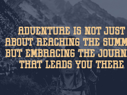 Hiking Stylish - Condensed Slab Serif