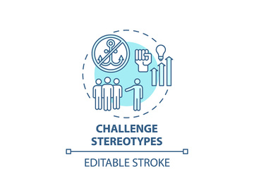 Challenge stereotypes concept icon preview picture
