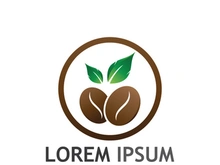 Creative coffee bean logo design.