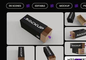 Pull Out Box Mockup