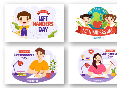 18 Happy Left Handers Day Illustration