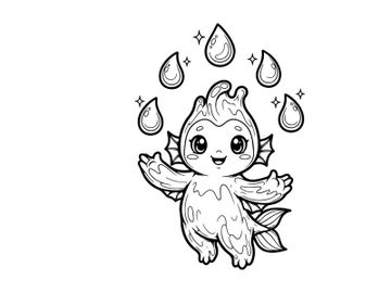 Cute cloud baby with rain vector illustration flat design preview picture