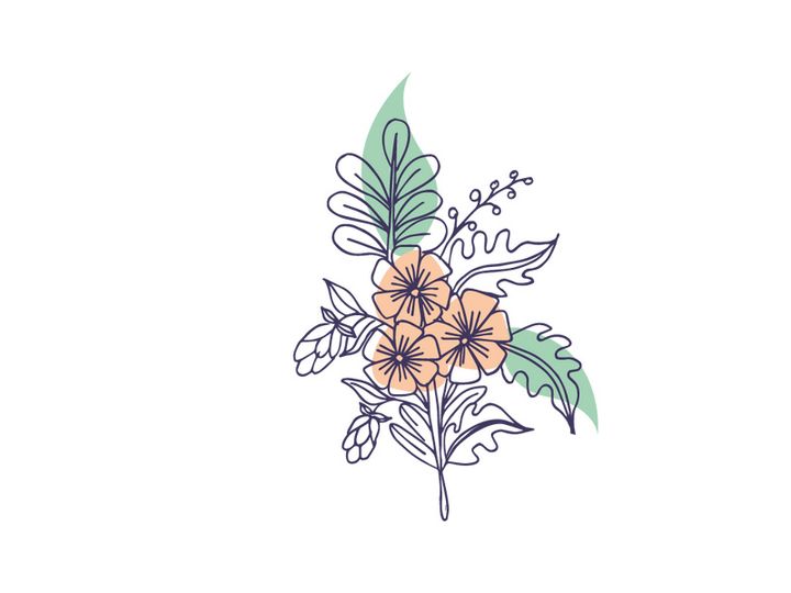 Line Art Flower, Wall Art and Decoration