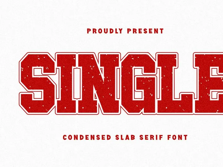 Single - Condensed Slab Serif Font