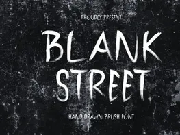Blank Street - Hand Drawn Brush Font preview picture
