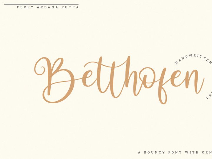 Betthofen | Handwriting Bouncy Script font
